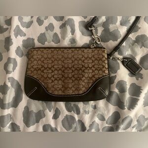 Vintage Khaki Coach Wristlet